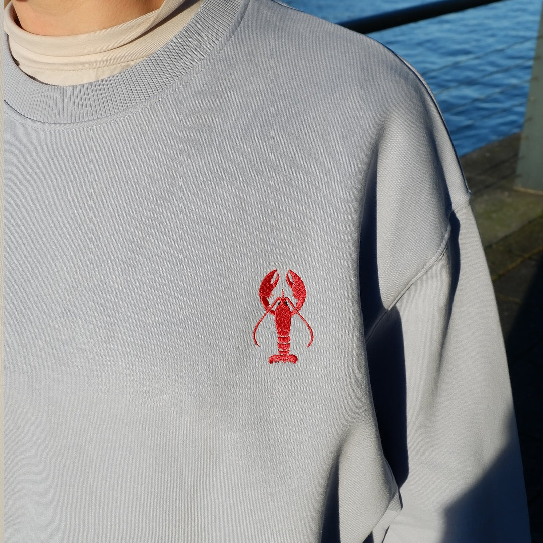 Embroidered Lobster Oversized Sweater