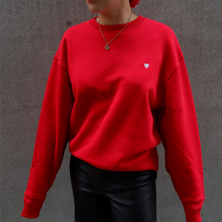 Red Heart Oversized Sweater - Unisex