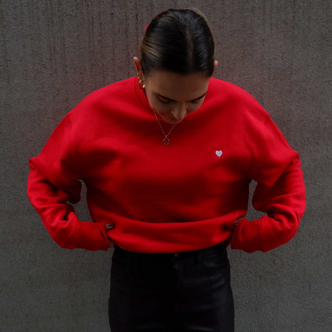 Red Heart Oversized Sweater - Unisex